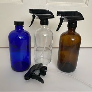 NEW Environmentally Friendly Reusable 18oz Glass Spray Bottles with Cap